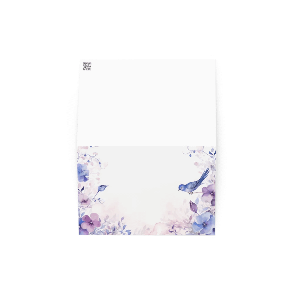 All-Occasion Greeting Card: Watercolor Bird and Blossoms product image (2)