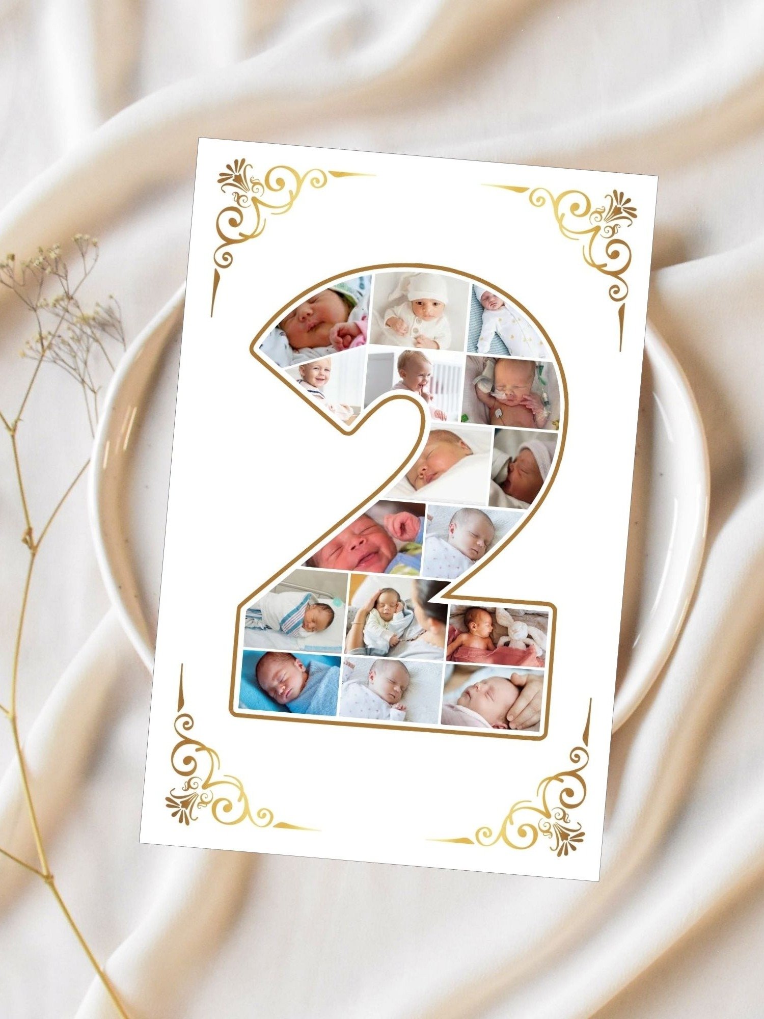 Two Year Celebration Card Photo Collage Canva Template product image (3)