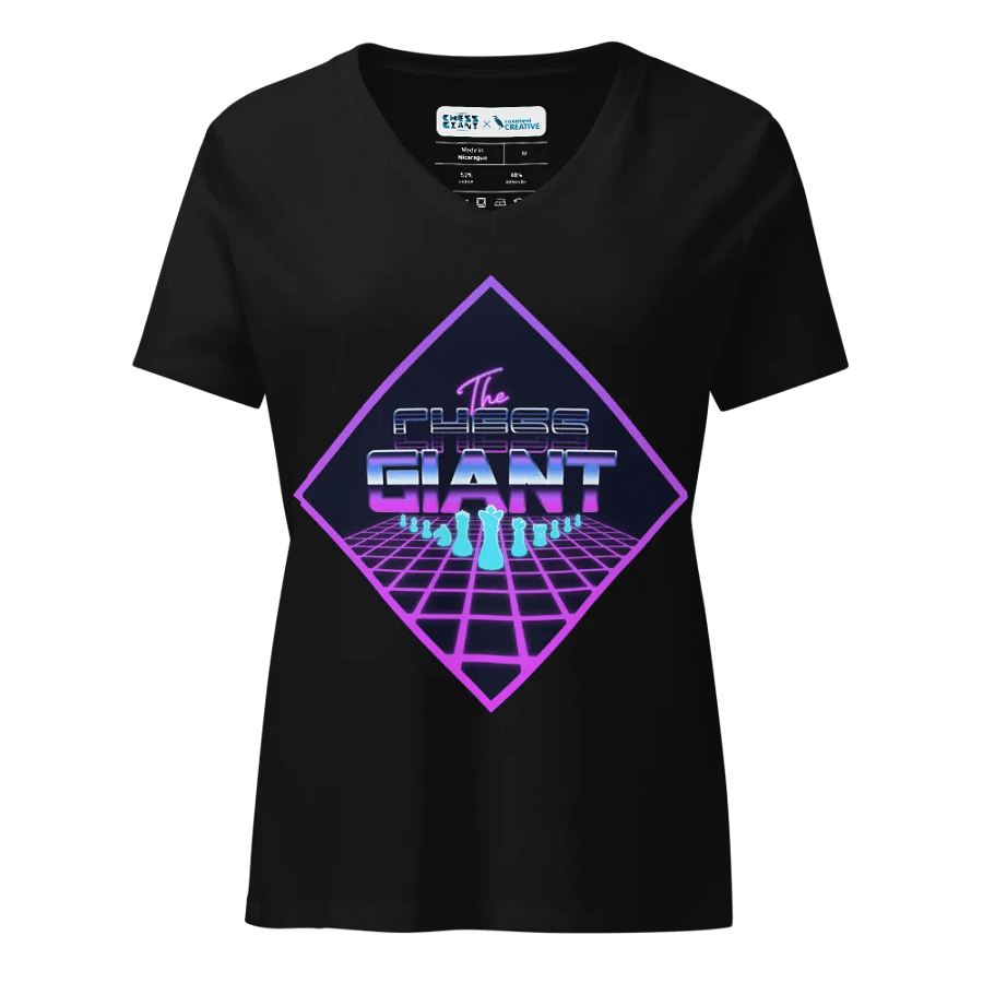 Outrun Chessboard women's v-neck t-shirt product image (1)