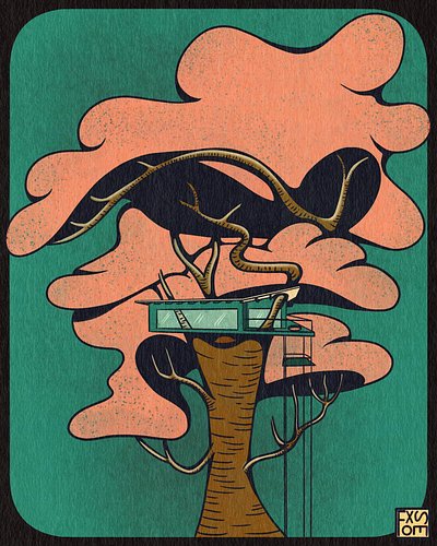 #treehouse
Doodle A Day January #doodleadayjanelsf #doodleadayjanelsf2024 
@ellolovey @spoonflower 
.
.
.
#RetroSupply #trueg...