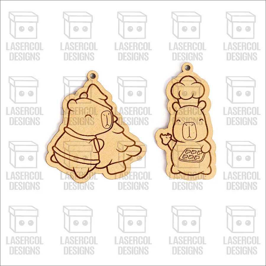 Christmas Ornaments - Laser Cut Files Capybara product image (6)
