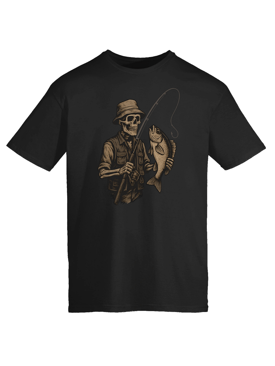 Skeleton Fishing T-Shirt – Bass Fisherman Graphic Tee for Anglers product image (17)