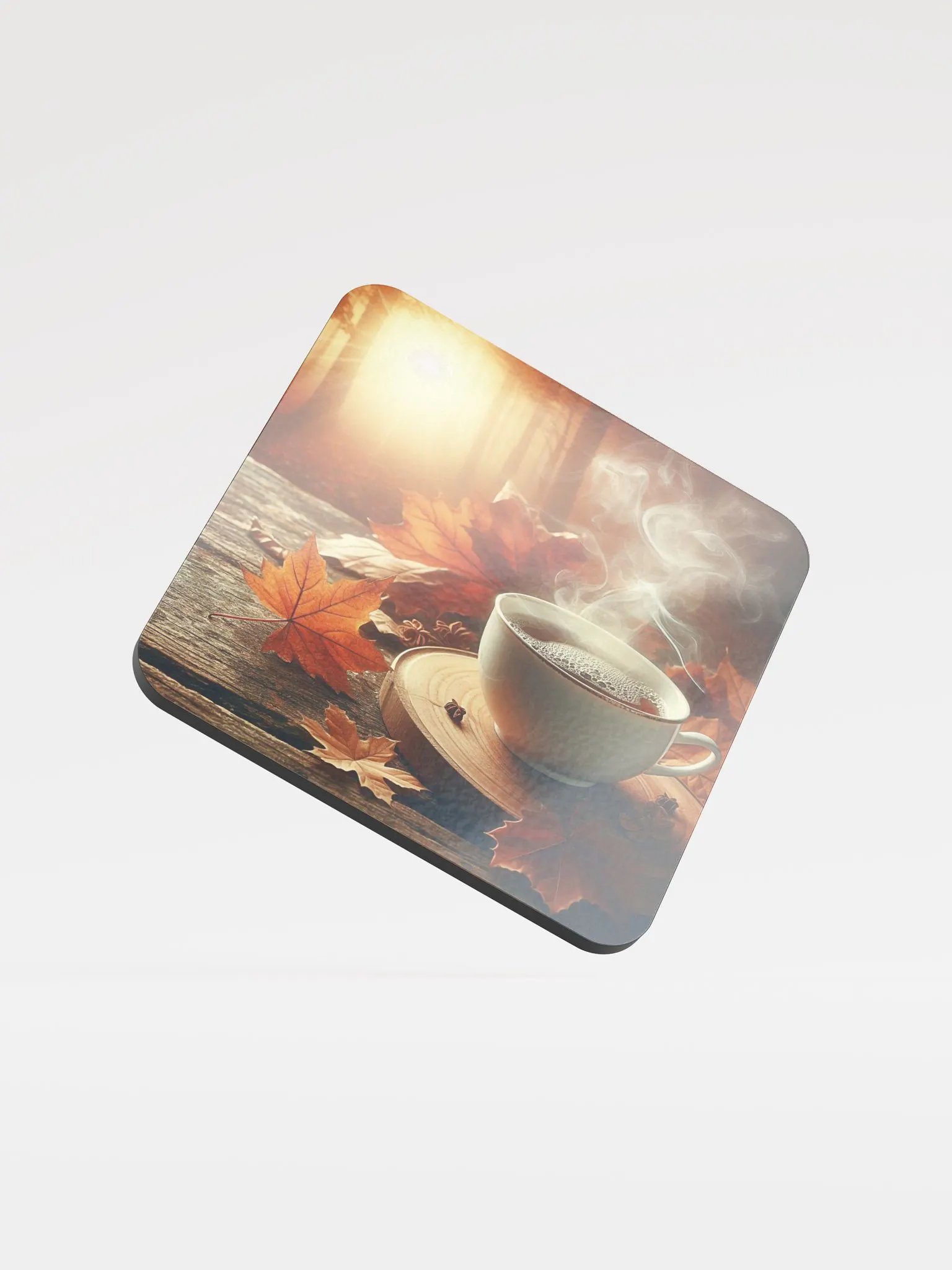 Autumn Aura Glossed Cork Coaster product image (2)