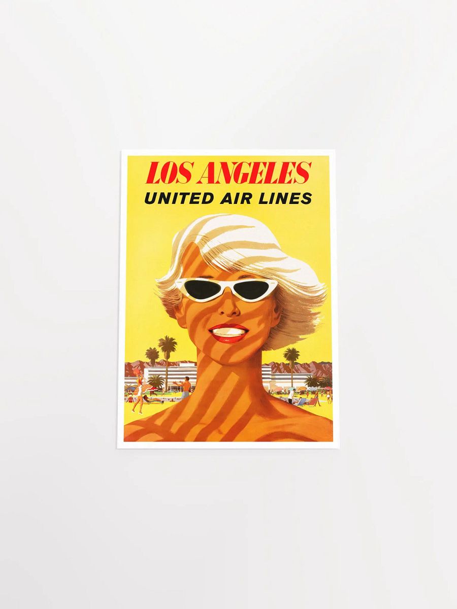 Los Angeles, USA, 1955 — retro vintage travel poster product image (9)