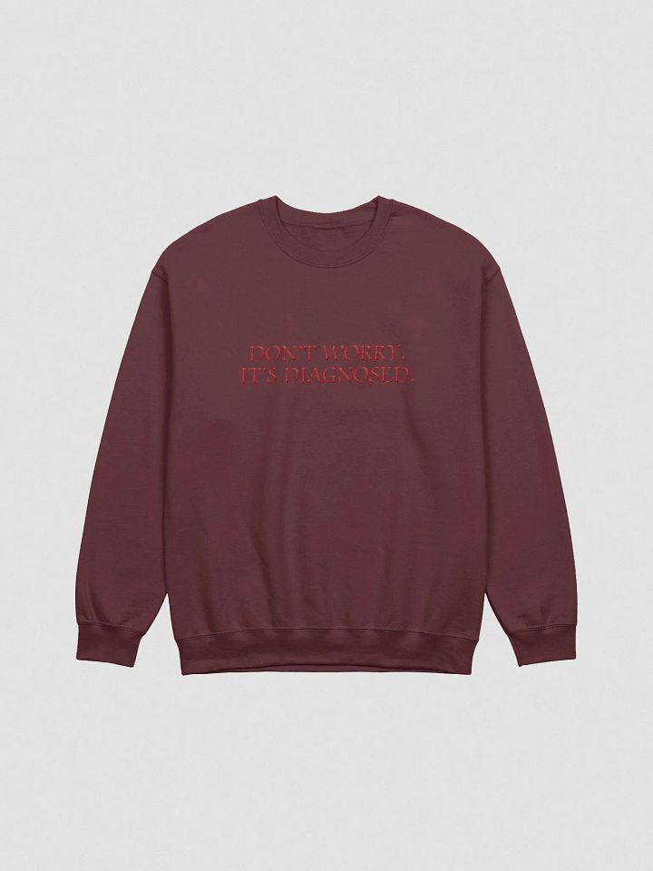 DW, IT'S DIAGNOSED. (lg. design, red thread) embroidered crewneck product image (10)