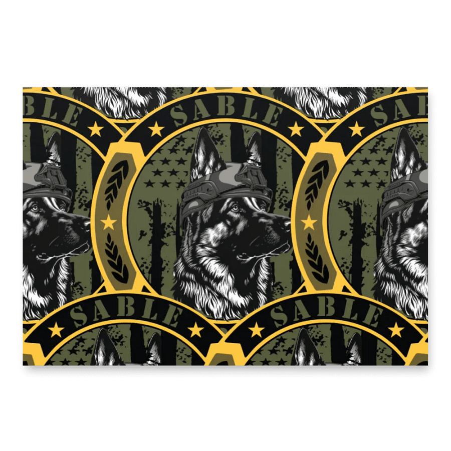 Sable Warriors Veteran Service Dog WRAPPING PAPER: Helps Pair Veterans With A Service Dog product image (3)