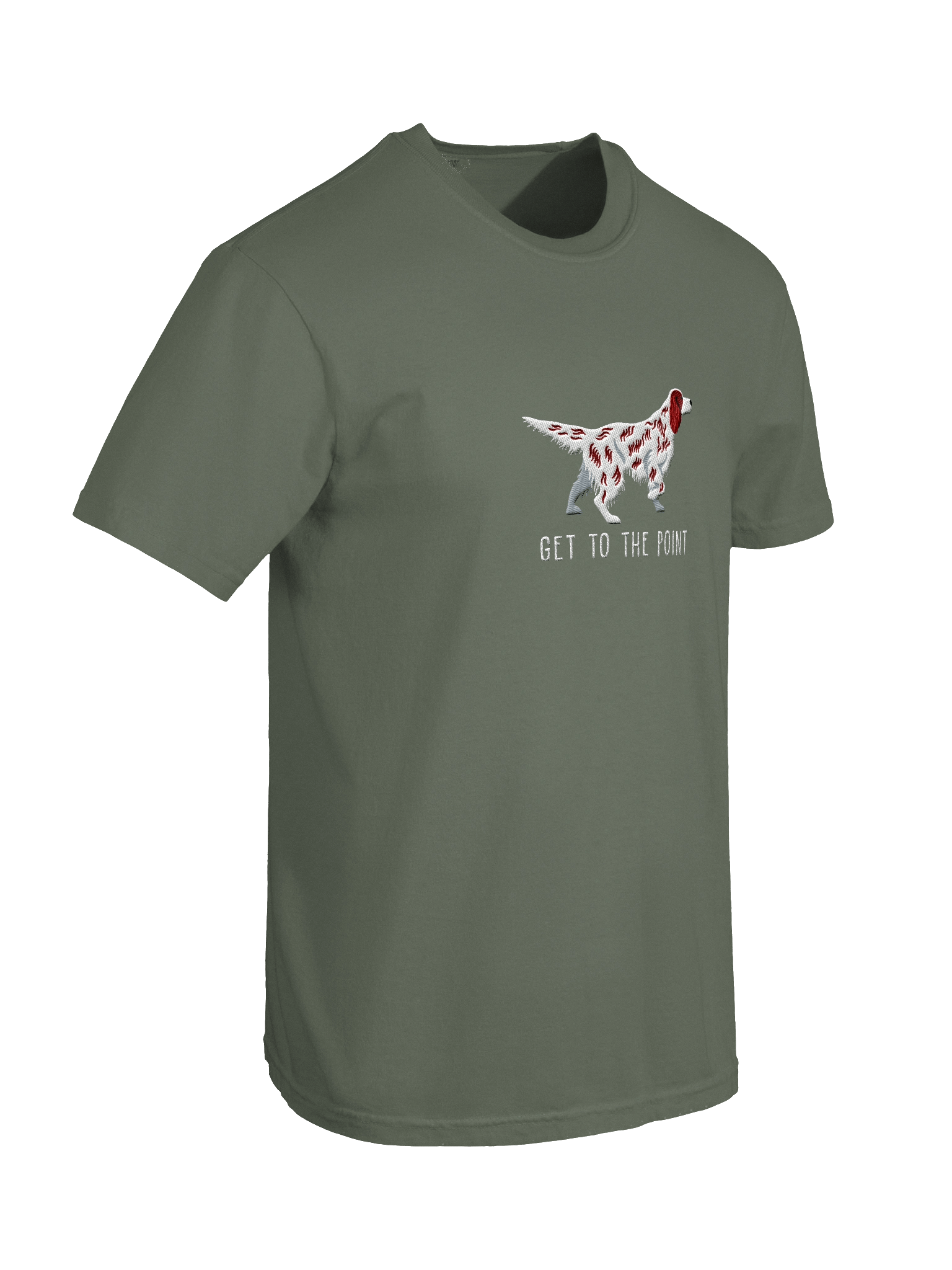 Get to the Point T-Shirt(Embroidered) of an English Setter(Liver Belton) product image (28)