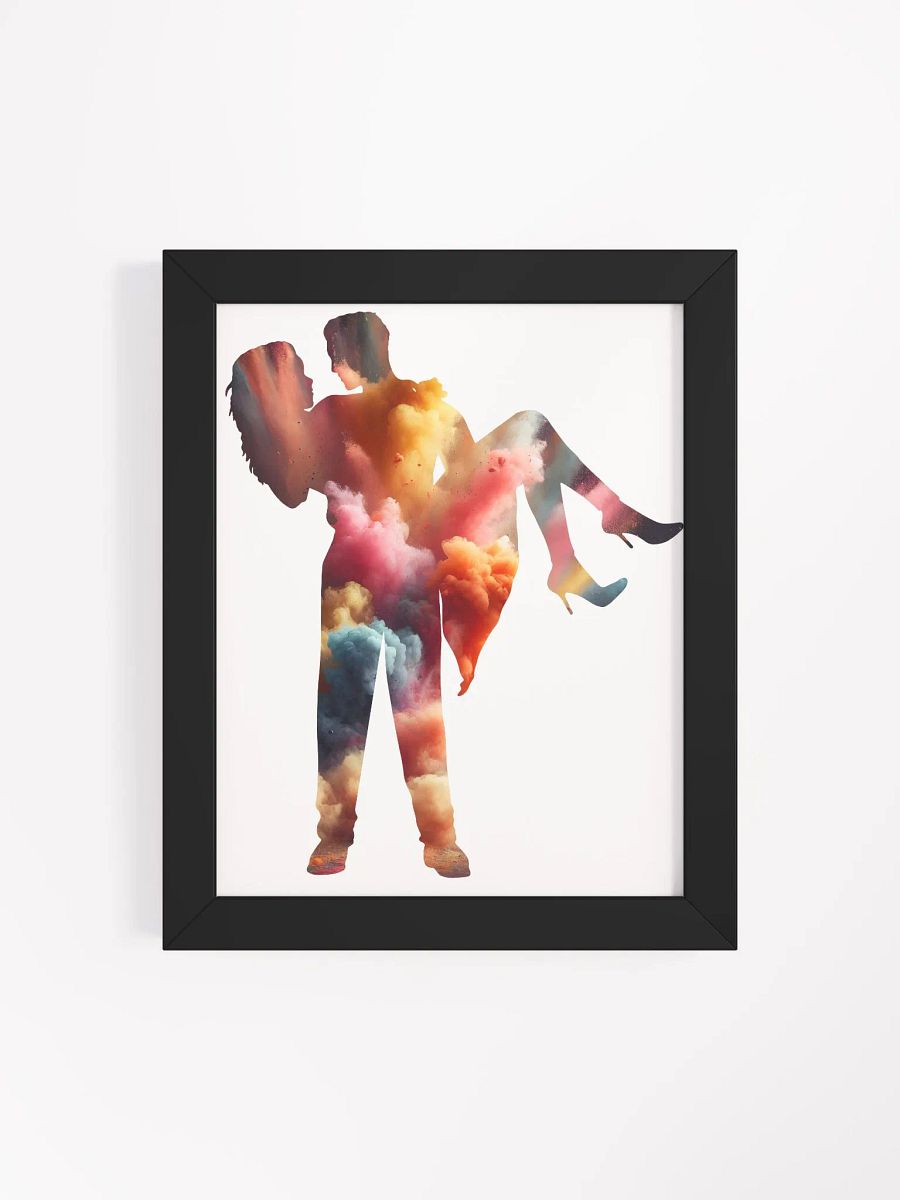 Framed Artistic Print – Romantic Silhouette with Cloud Colors product image (4)