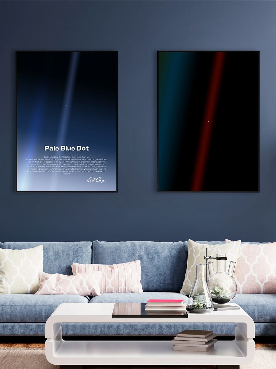 Pale Blue Dot poster, NASA Voyager 1 with Carl Sagan quote — Space poster product image (2)