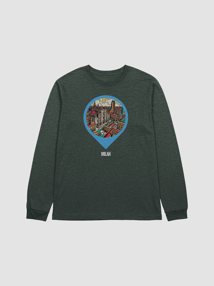 Bella+Canvas Supersoft Long Sleeve T-Shirt | AI Design Milan city product image (2)