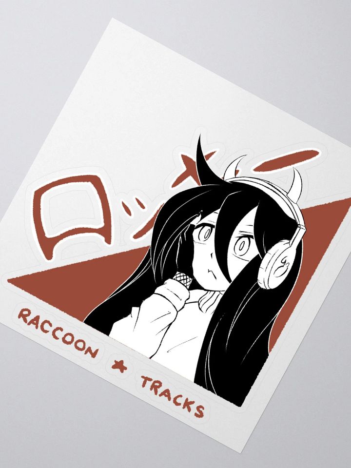 Raccoon Tracks Sticker (Transparent) product image (2)