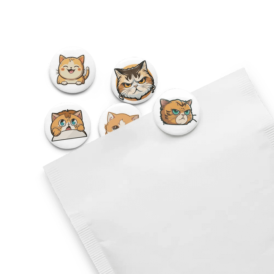 Blissful Cat Pin Button Set product image (13)