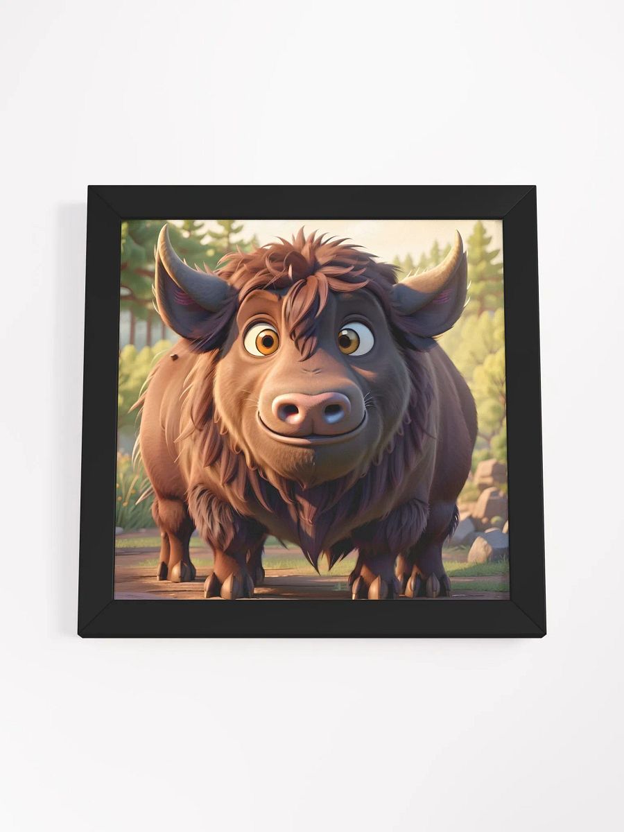 Endangered Species - Mexico - Bison Eco-Friendly Ayous Wood Framed Poster product image (4)