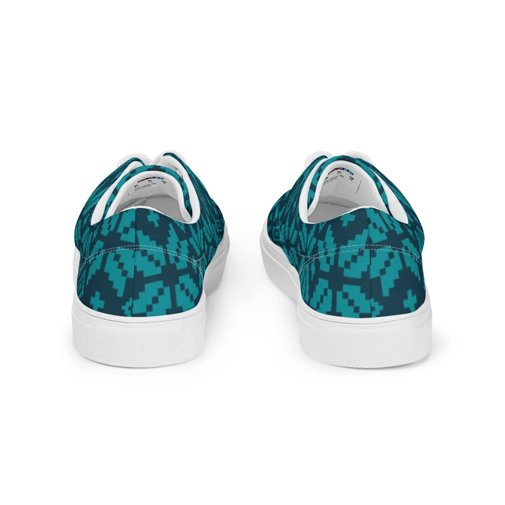 Teal Mosaic Lace-Up Canvas Shoes product image (4)