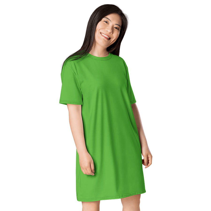 Oversized T-Shirt Dress - Vibrant Kelly Green, Sizes 2XS-6XL product image (4)