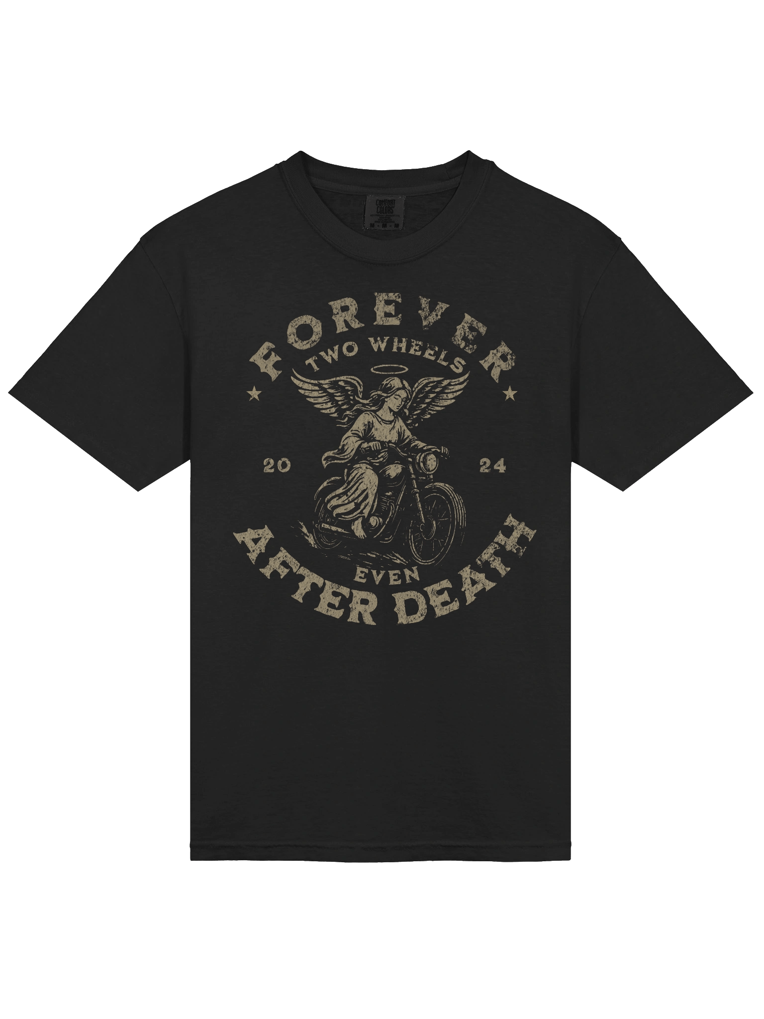 Throttle & Iron “Forever Two Wheels” Tee — After Death Edition product image (3)