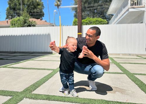 Matching outfits, matching smiles! 👕👖 Becoming Joshua’s dad has been the most rewarding experience of my life. The journey th...