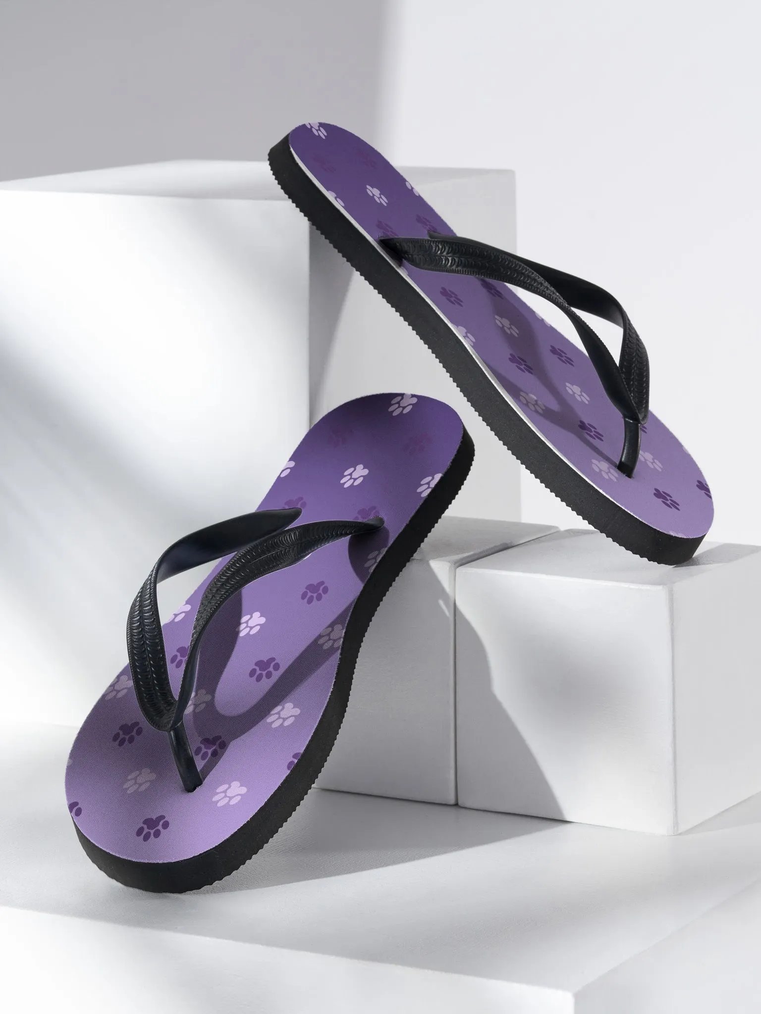 Unisex Paw Print Flip Flops product image (2)