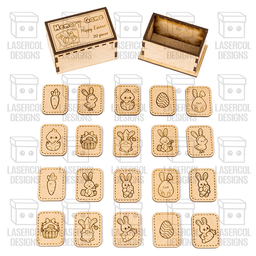 Easter Memory Game (2 Sizes) - Laser Cut Files product image (6)