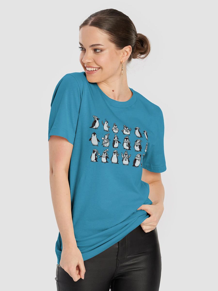 B&W Penguins Graphic Bella+Canvas Unisex Supersoft T-Shirt product image (80)