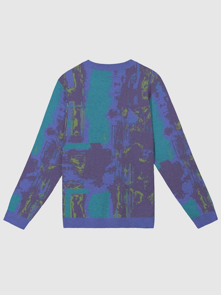 Violet Paint Glitch Jacquard Crewneck Sweater product image (2)