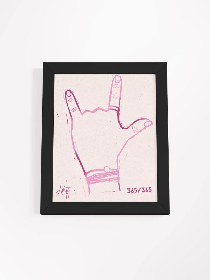 Linocut I Love You Art product image (2)