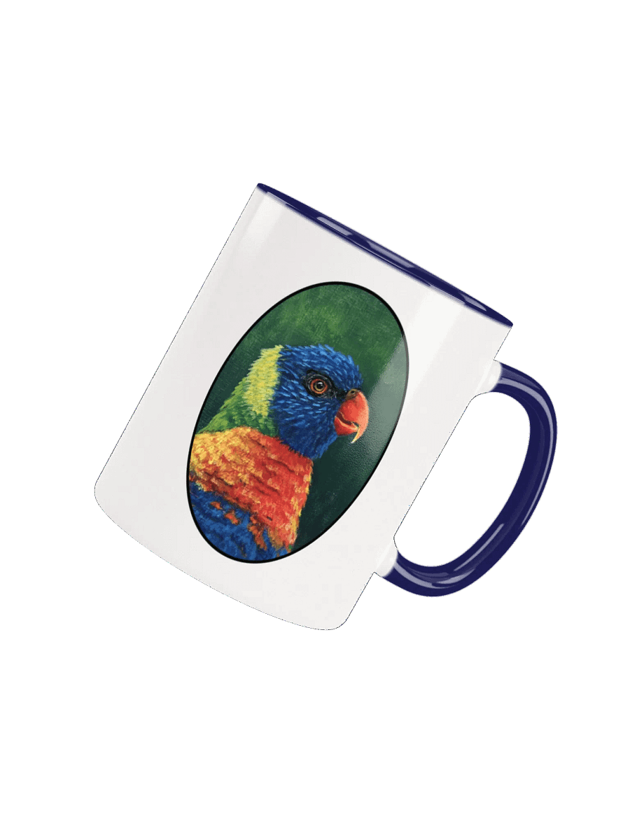 Vibrant Rainbow Lorikeet Ceramic Mug product image (27)