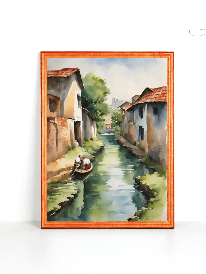 Watercolour Painting Printable Wall Art of BACKWATER product image (1)