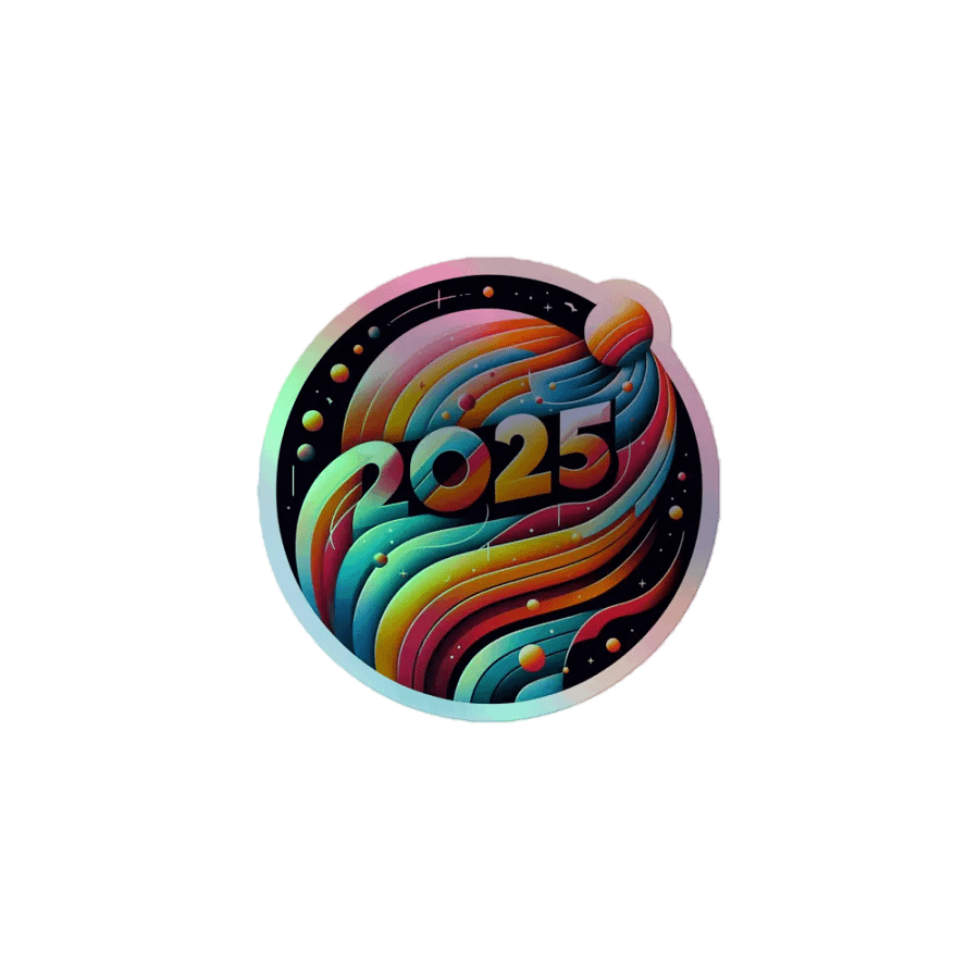 Cosmic Wave 2025 Holographic Sticker Set product image (1)
