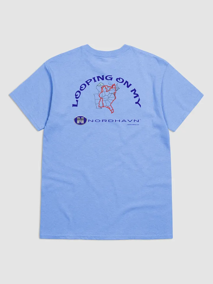 Looping On My Nordhavn - T-Shirt - Light Shirt w/Blue Logo product image (1)