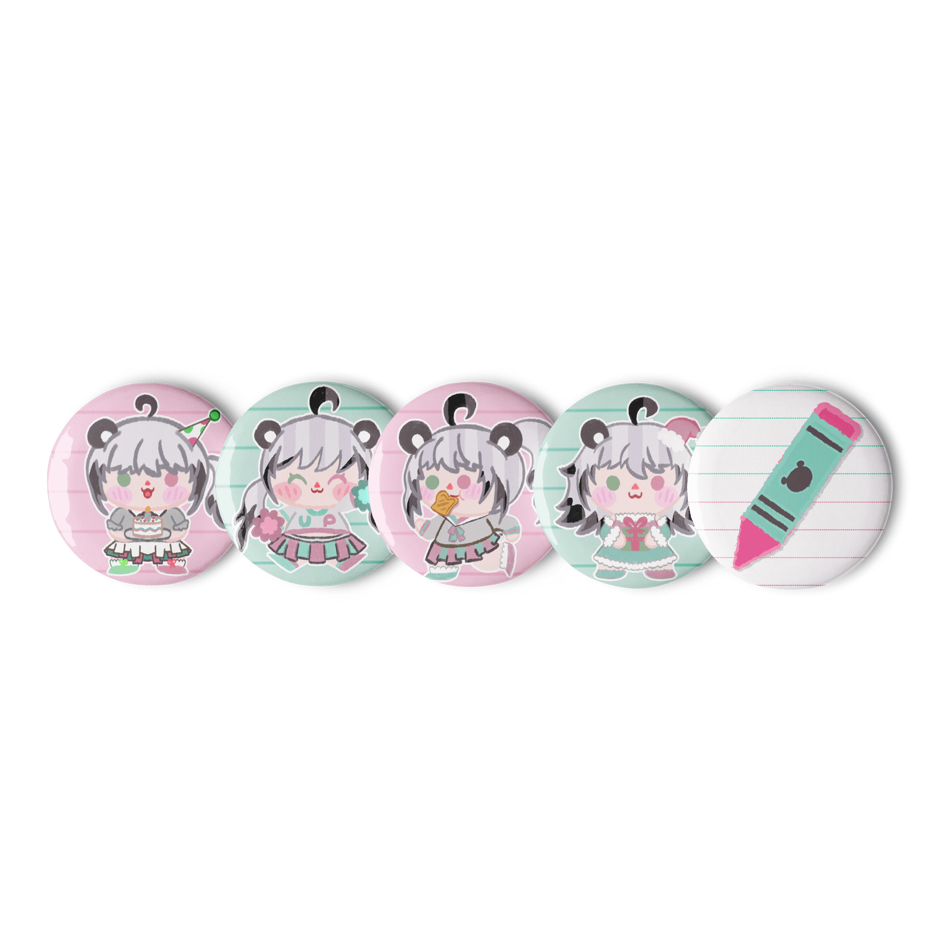 Utano Pandora 'Crayon Pan-Chan' Badge Set C product image (1)