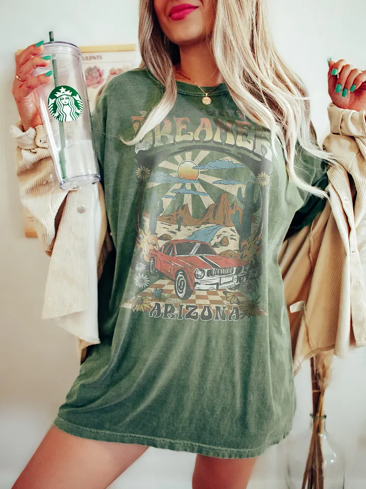 Desert Dreamer: Arizona Desert Tee | Retro-Style Western Grunge T-Shirt for Travel and Road Trips product image (13)
