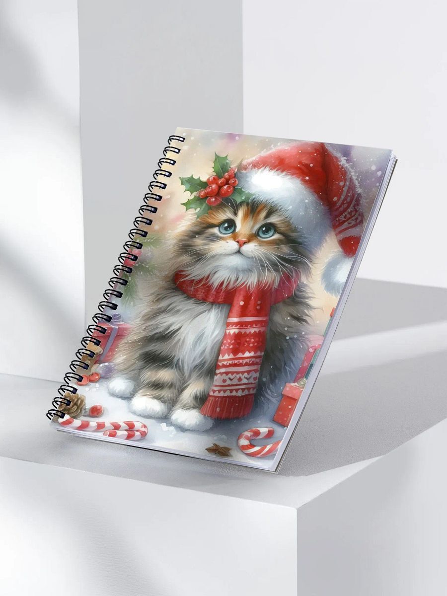 Festive Feline Wonderland Spiral Notebook product image (3)