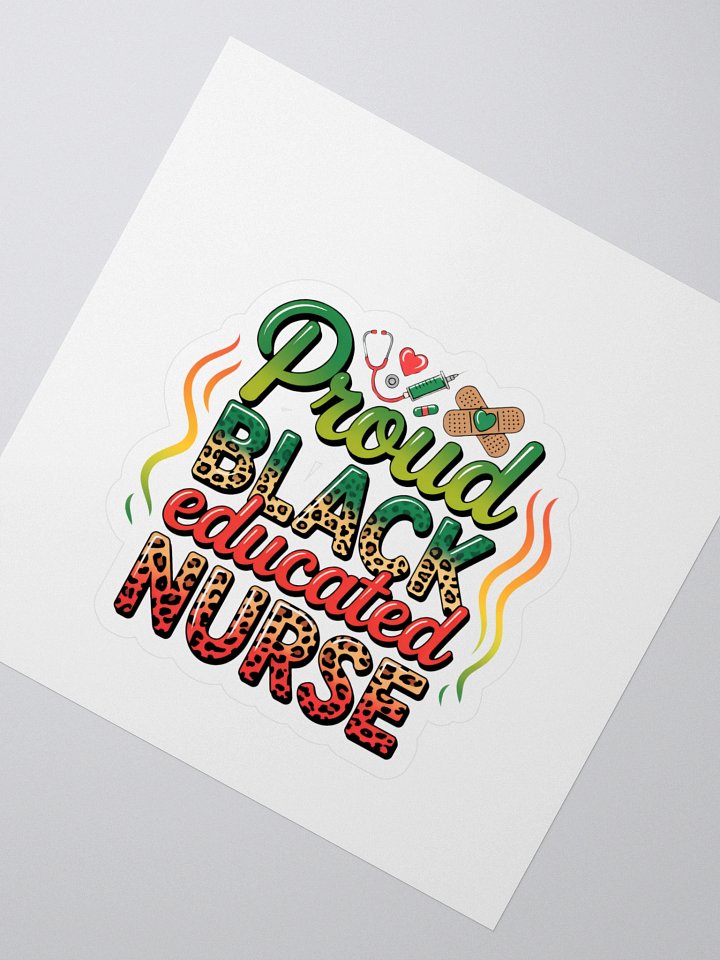 Proud Black Educated Nurse Sticker Set product image (2)