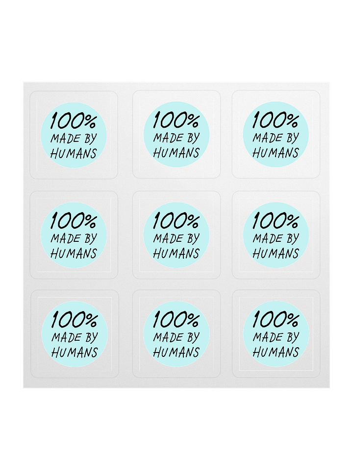 "100% Made By Humans" sticker product image (1)