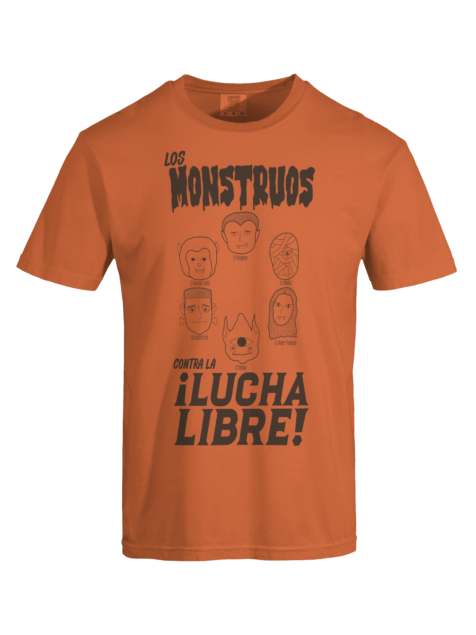 Los Monstruos Contra La Lucha Libre Tee Alt Design product image (7)