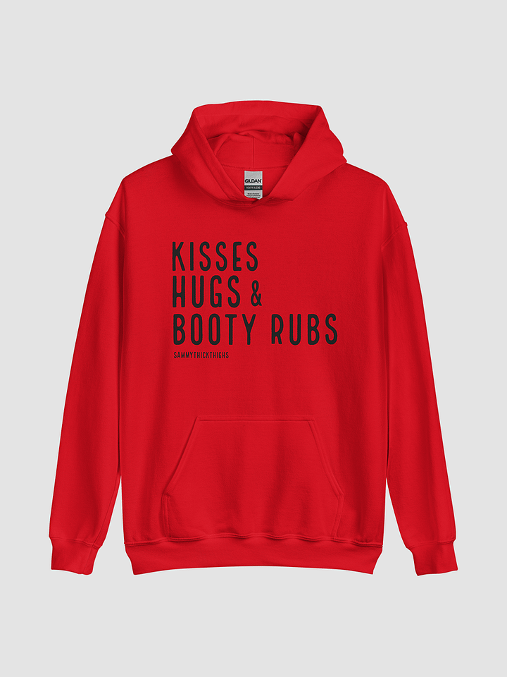 Kisses Hugs & Booty Rubs Unisex Heavy Blend Hoodie - Black Font product image (2)