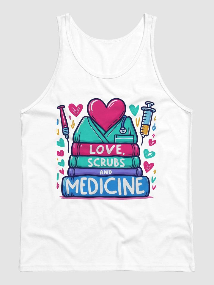 Love, Scrubs, and Medicine Illustrated Tank product image (4)