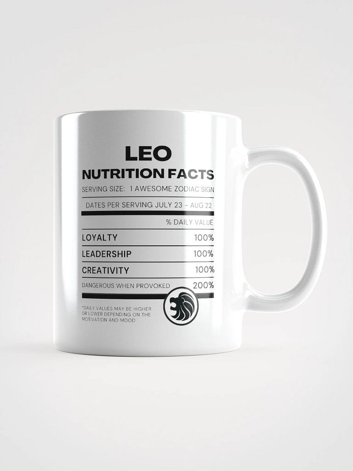 Leo Nutrition Facts Mug product image (2)