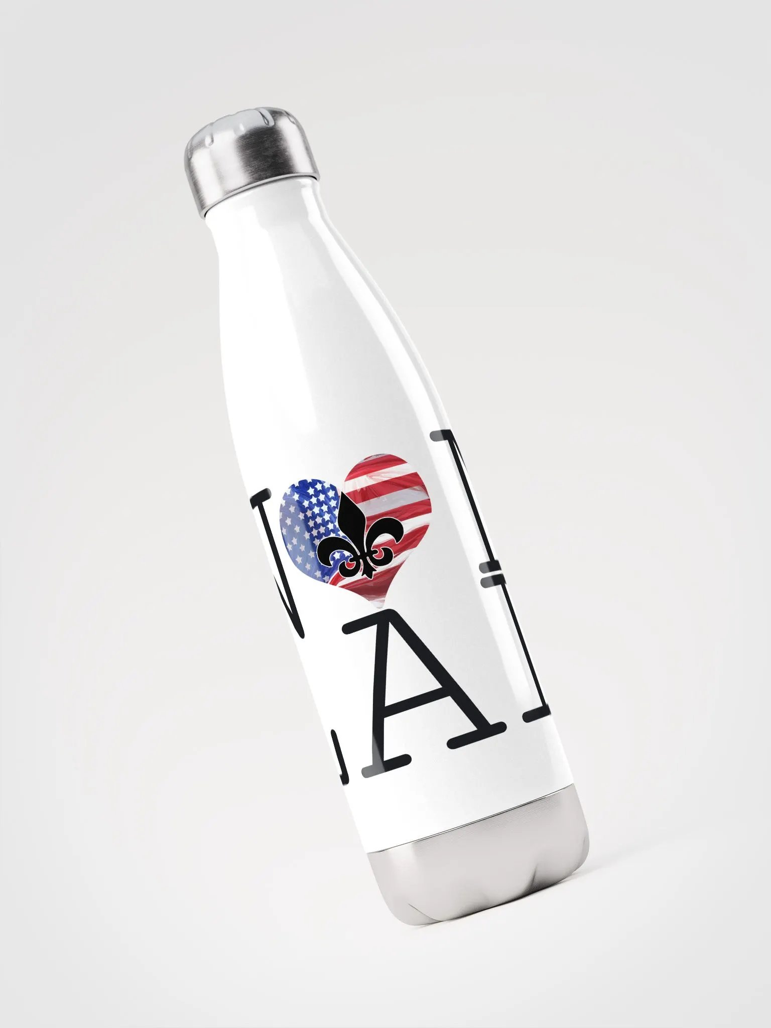 I LOVE NOLA **BIGSHOT BOTTLE** (USA HEART STAINLESS STEEL) product image (3)