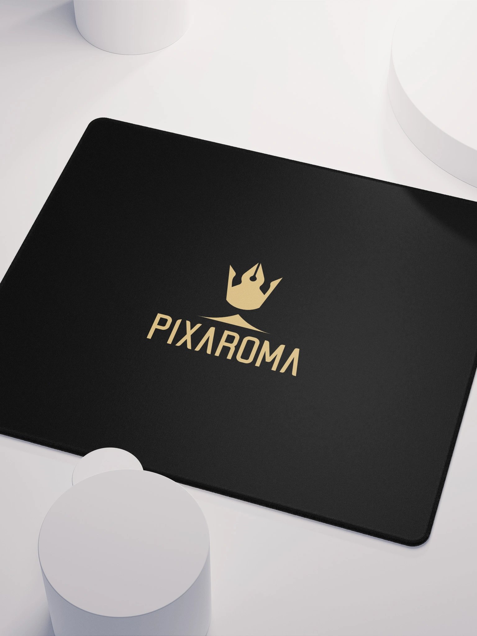 Pixaroma Gold Logo Gaming Mouse Pad (Black Edition) product image (5)