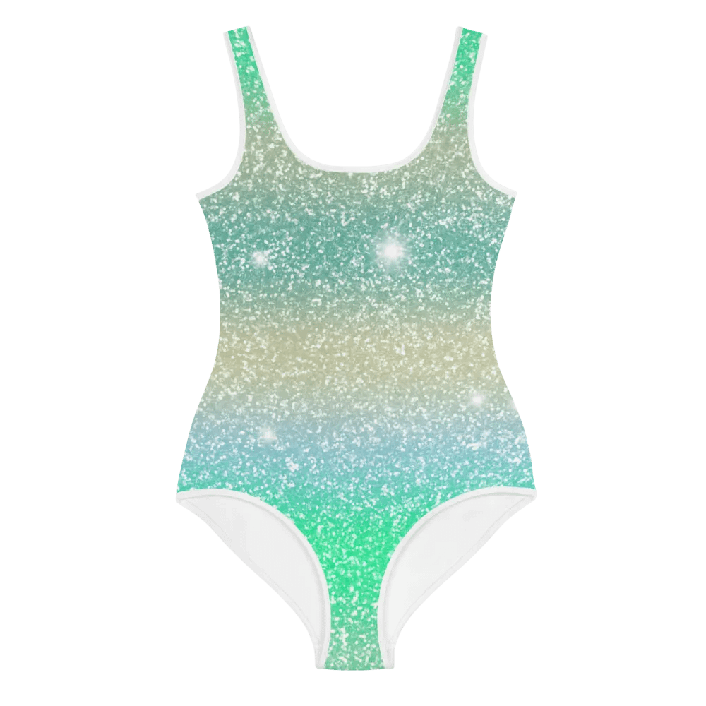 Glitter Unicorn Texture Design Youth Swimsuit (2) product image (1)
