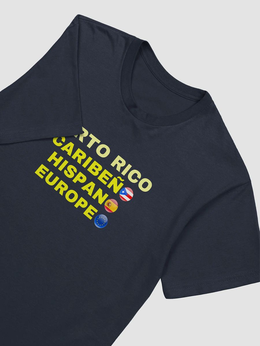 Camiseta manga corta negra - Puerto Rico Caribeño Hispano Europeo product image (2)