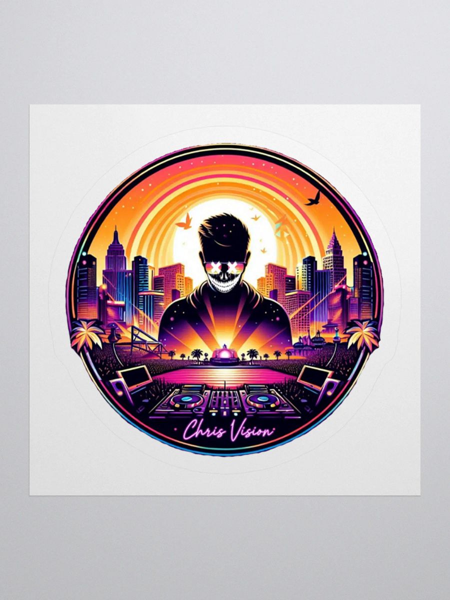 Sunset DJ Vibes - Kiss Cut Sticker Set product image (2)