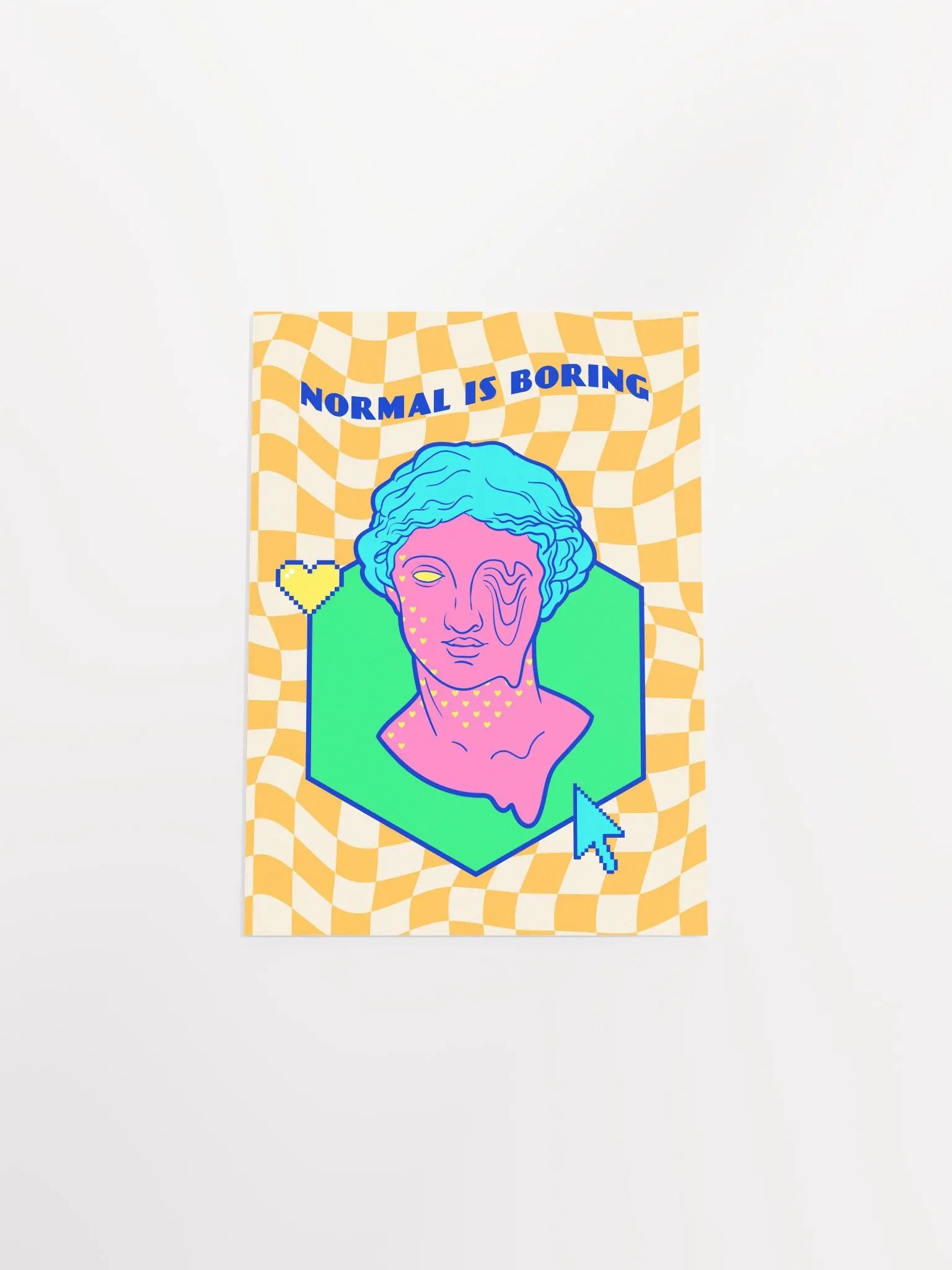 Retrowave poster/Vaporwave print: Normal is Boring — anime poster, aesthetic poster, video game poster, neon light, 90s decor product image (10)