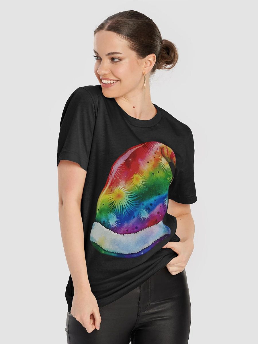 Tie-dye Santa Hat T-Shirt product image (8)
