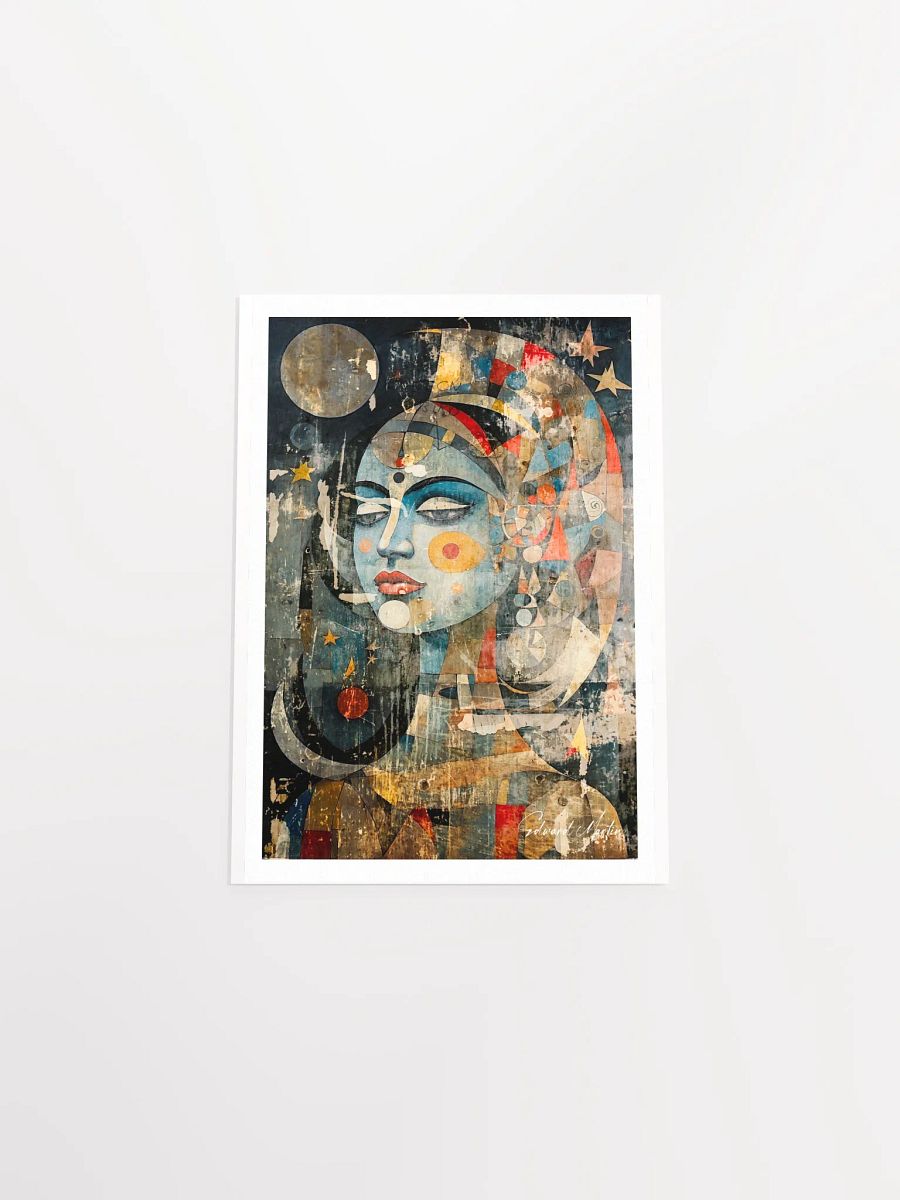 'Moon Goddess' by Edward Martin- Mixed Media Collage-Vibrant Matte Paper Poster product image (5)