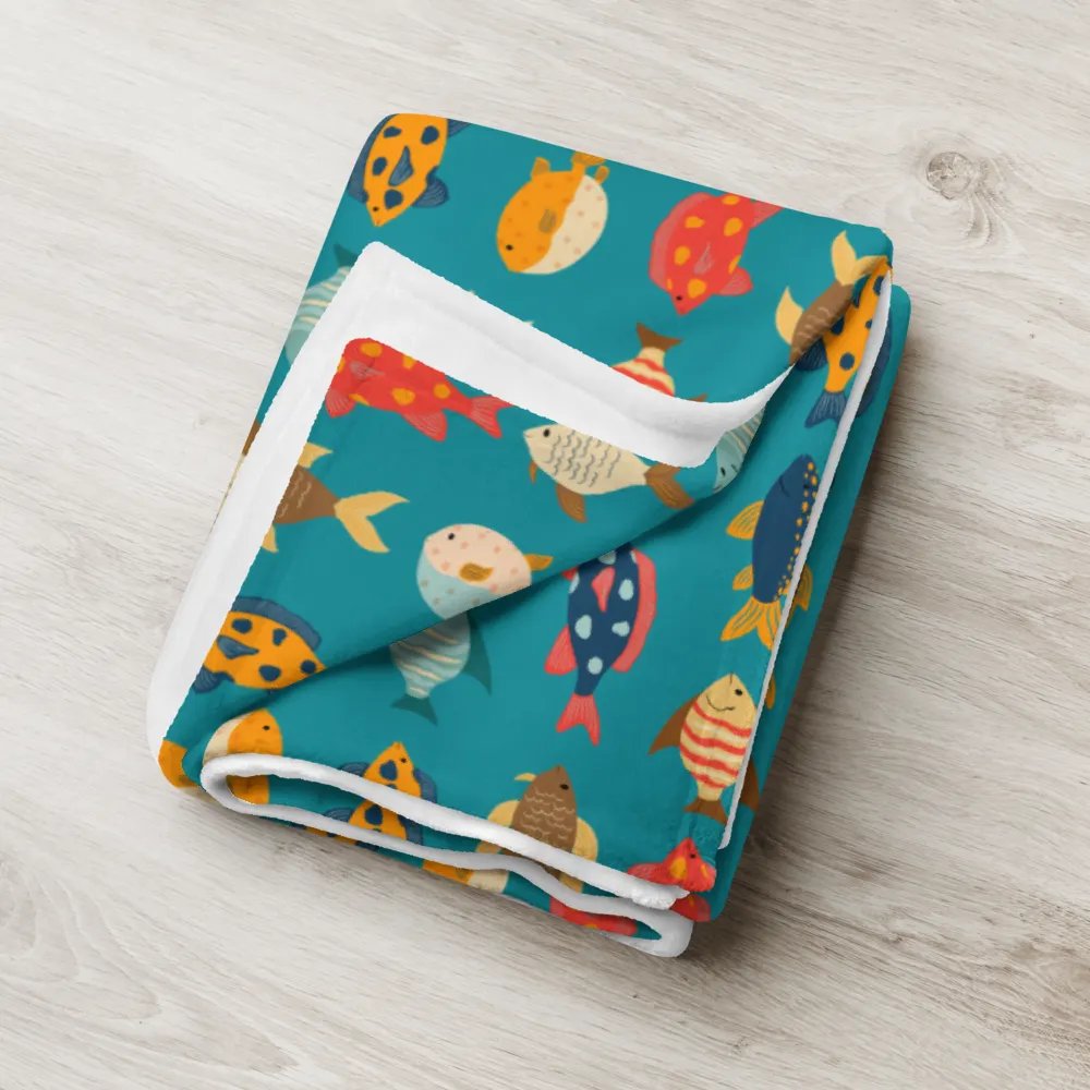 Fishes Being Fishes - Throw Blanket product image (7)