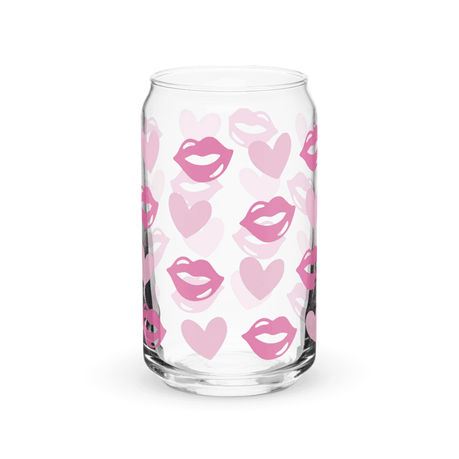 Love-Struck Glass: Lip & Heart Pattern product image (2)