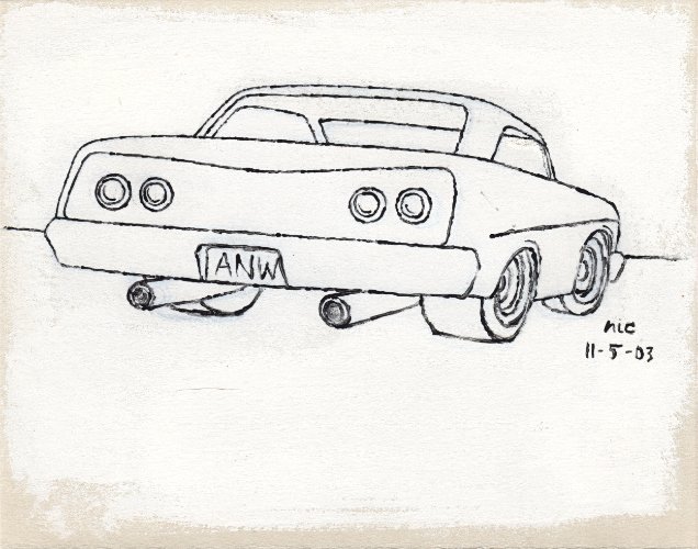 White Car #1 2003 Greeting Card product image (1)